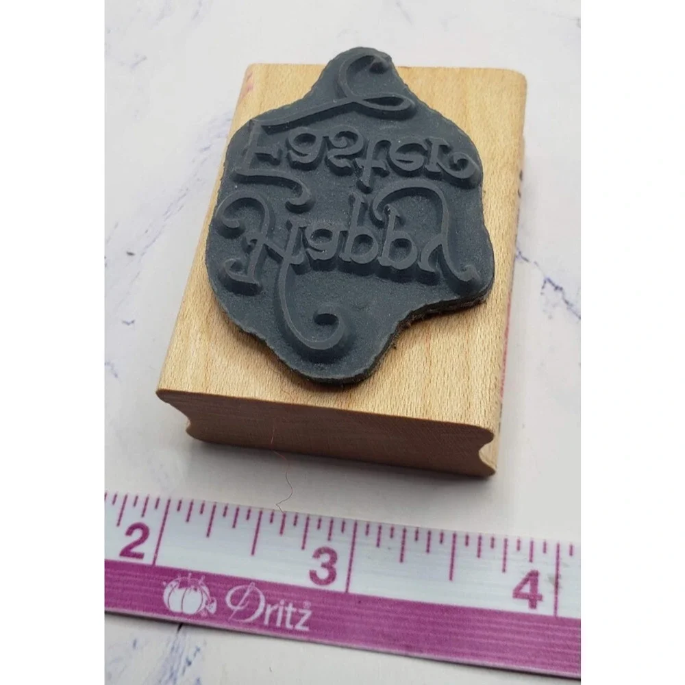 Stampendous Happy Easter Wood Mounted Rubber stamp